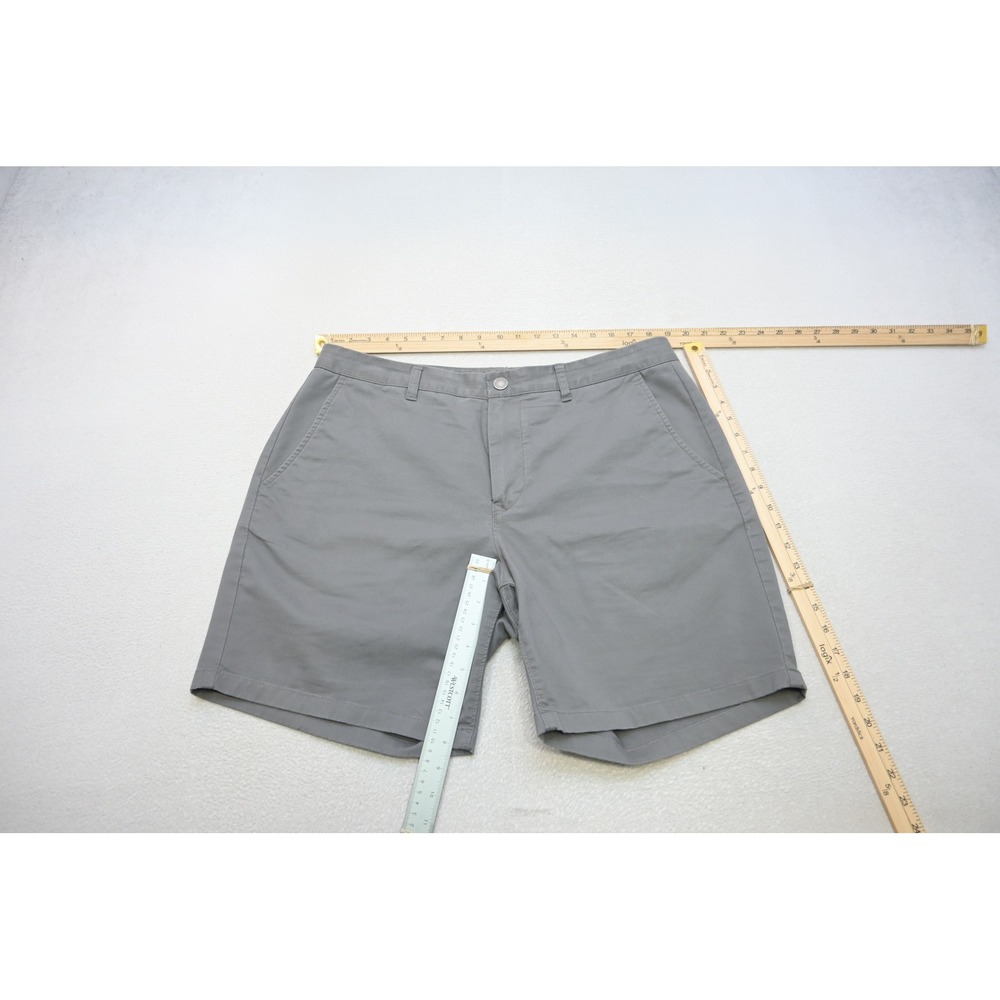 Bonobos Chino Shorts Mens 36 Grey Athletic 7 Inch Inseam Cotton Blend Excellent